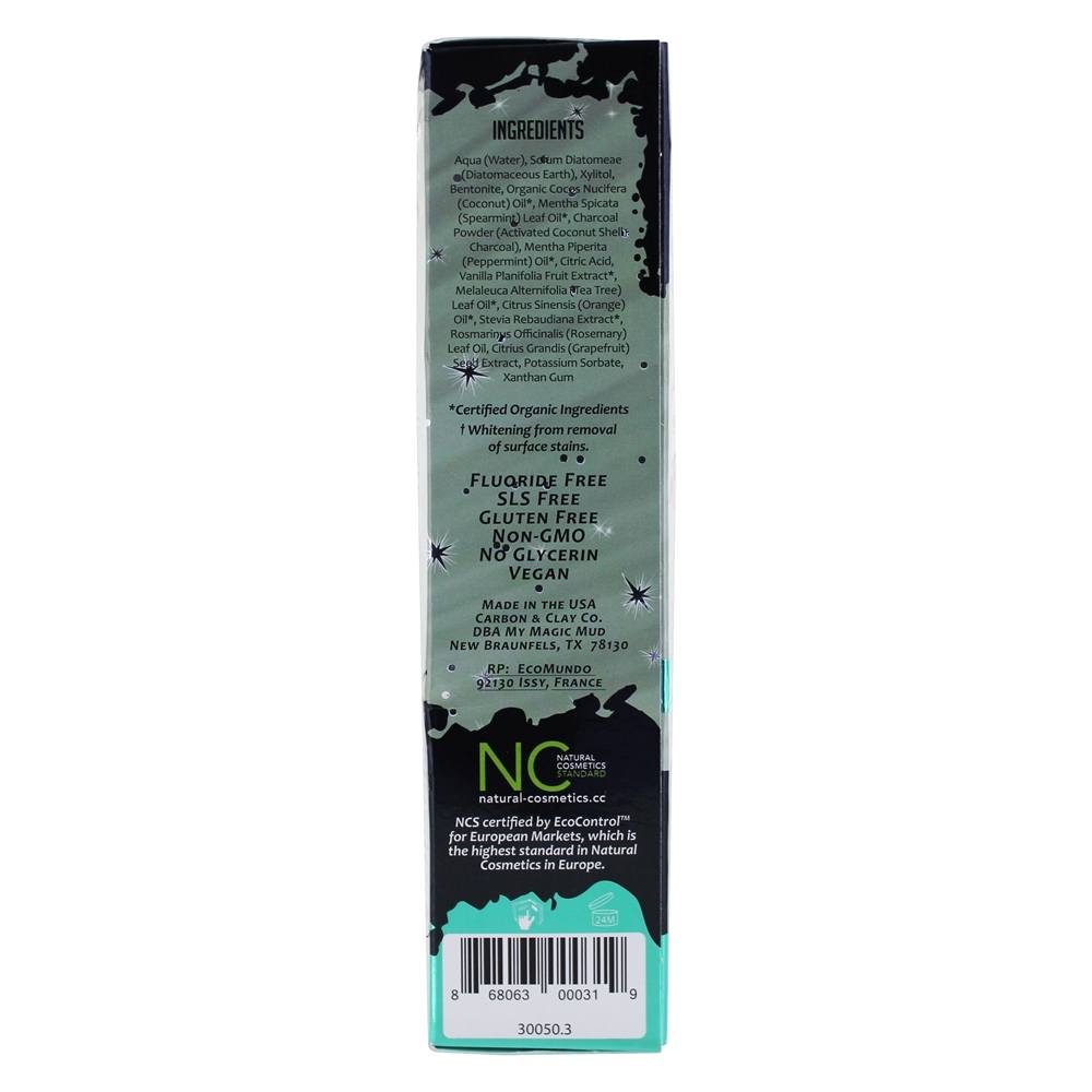 Comprar Creme dental de branqueamento de dentífrico livre de carvão ativado hortelã - 4 oz. My Magic Mud - Imagem 3