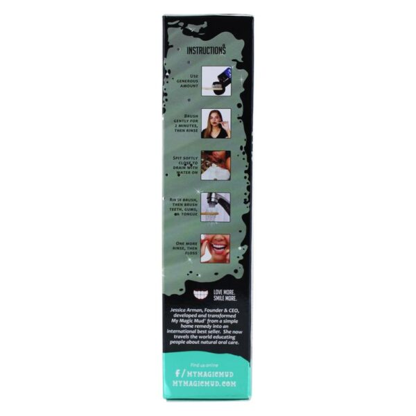 Comprar Creme dental de branqueamento de dentífrico livre de carvão ativado hortelã - 4 oz. My Magic Mud - Imagem 4