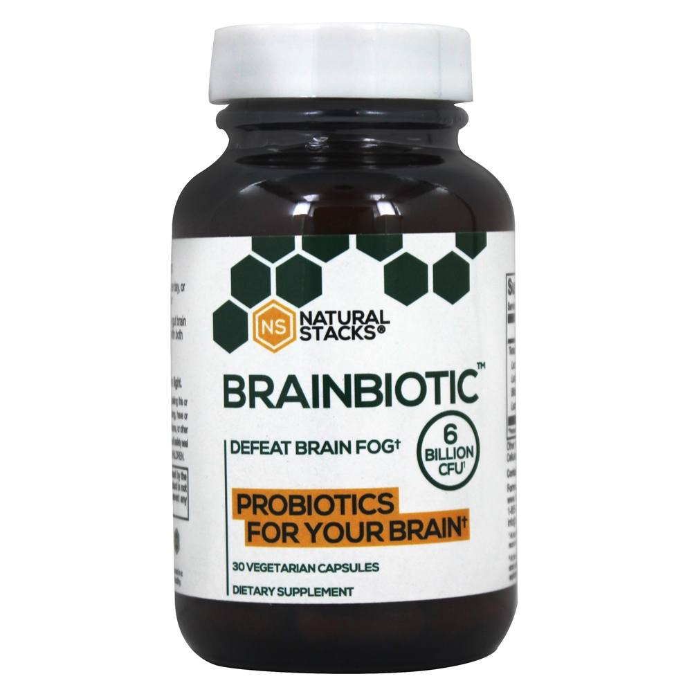 Comprar Fórmula Probiótica BrainBiotic 6 Bilhões de UFC - Cápsulas vegetarianas 30 Natural Stacks