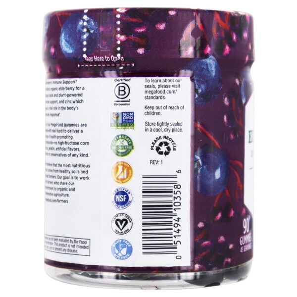 Comprar Baga de Fórmula de Suporte Imune à Sabugueiro - 90 Gummies MegaFood - Imagem 4