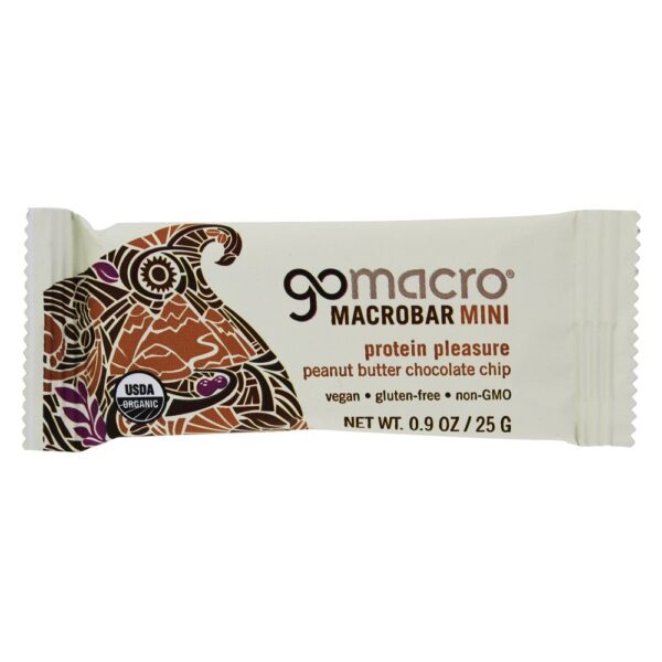 Comprar Microplaquetas de chocolate orgânicas da manteiga de amendoim da caixa de barras do prazer da proteína do macroBar - 24 Minibar (s) GoMacro - Imagem 4