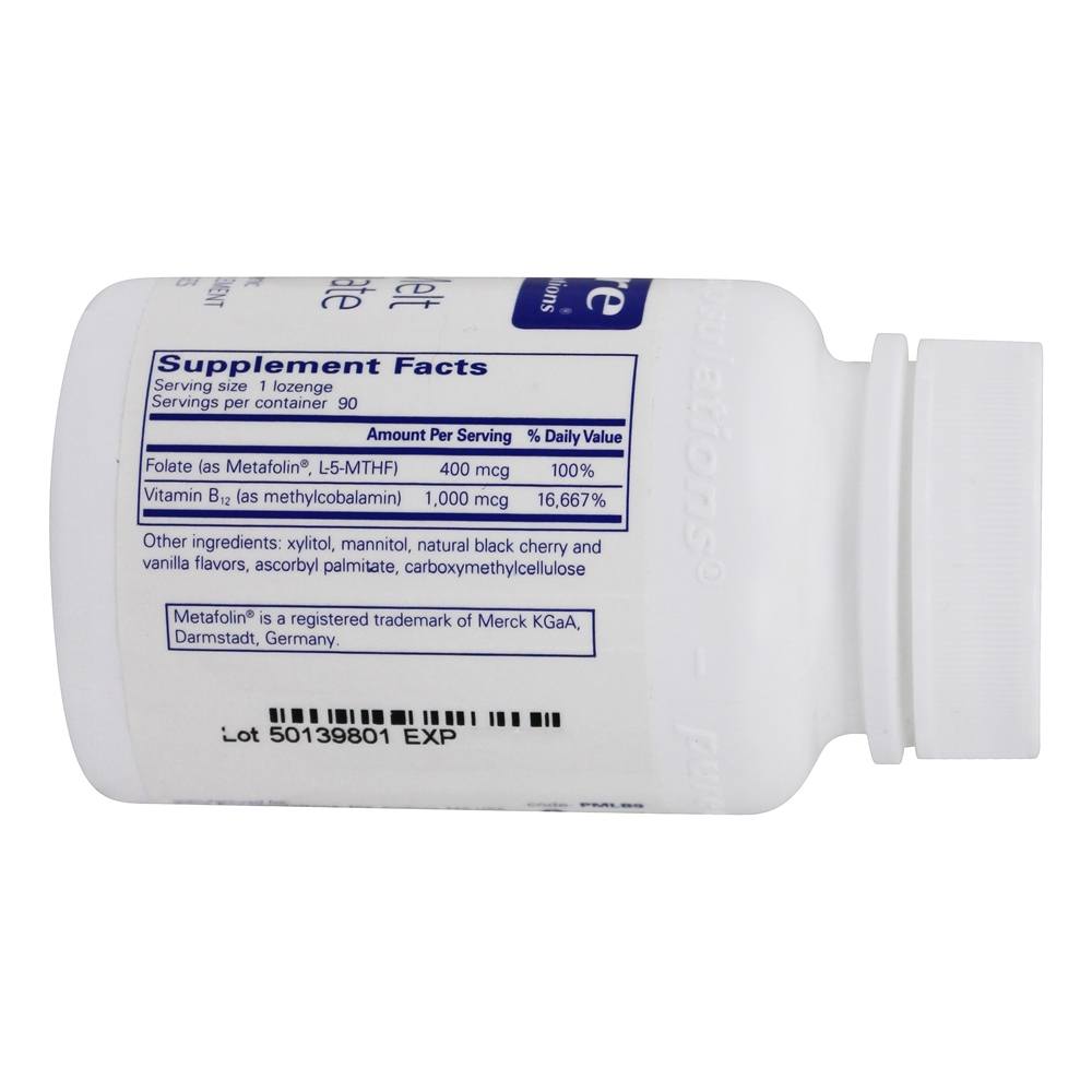 Comprar Folato PureMelt B12 - 90 Pastilhas Pure Encapsulations - Imagem 2