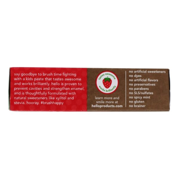 Comprar Creme dental infantil com flúor morango natural - 4.2 oz. Hello Products - Imagem 4