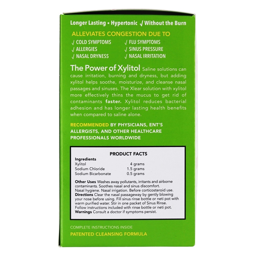 Comprar Pacotes naturais da lavagem da cavidade do relevo rápido sem drogas com xilitol - 50 Pacotes (s) Xlear - Imagem 3
