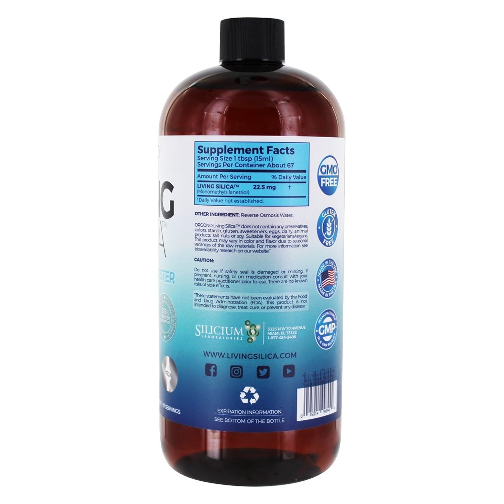 Comprar Living Silica Líquido Promotor de Colágeno - 33.85 fl. oz. Orgono - Imagem 2
