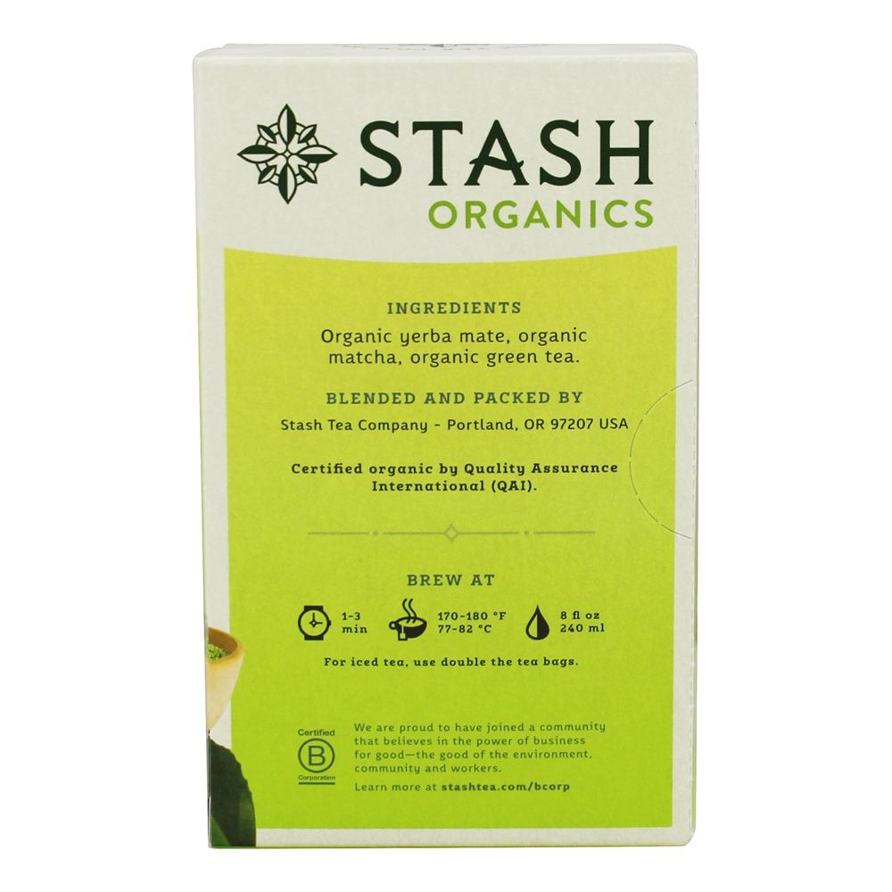 Comprar Chá Verde Mate Matcha Orgânico - 18 Saquinhos de Chá Stash Tea - Imagem 2