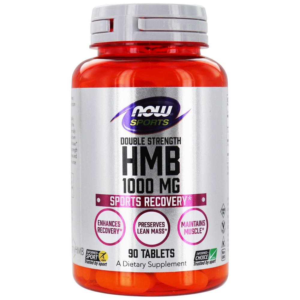 Comprar Agora Sports HMB Dupla Força Recuperação de Esportes 1000 mg. - 90 Tablets NOW Foods