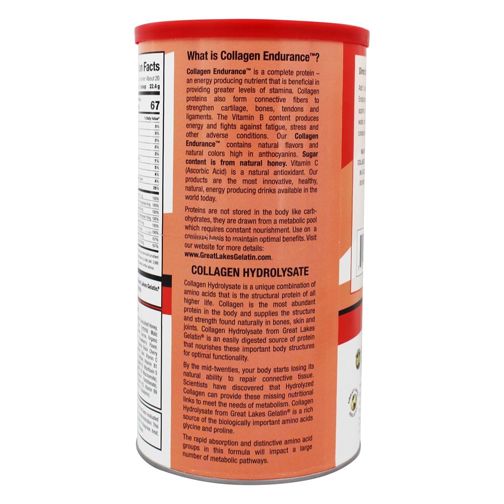 Comprar Colágeno Resistência Hidrolisado Natural Pó Morango & Cereja Preta - 16 oz. Great Lakes - Imagem 3