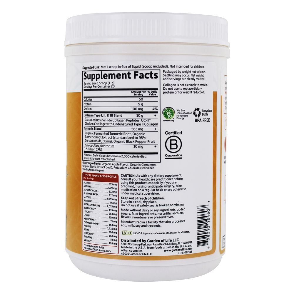 Comprar Canela de maçã em pó de açafrão de colágeno Multi-Sourced - 7.76 oz. Garden of Life - Imagem 2