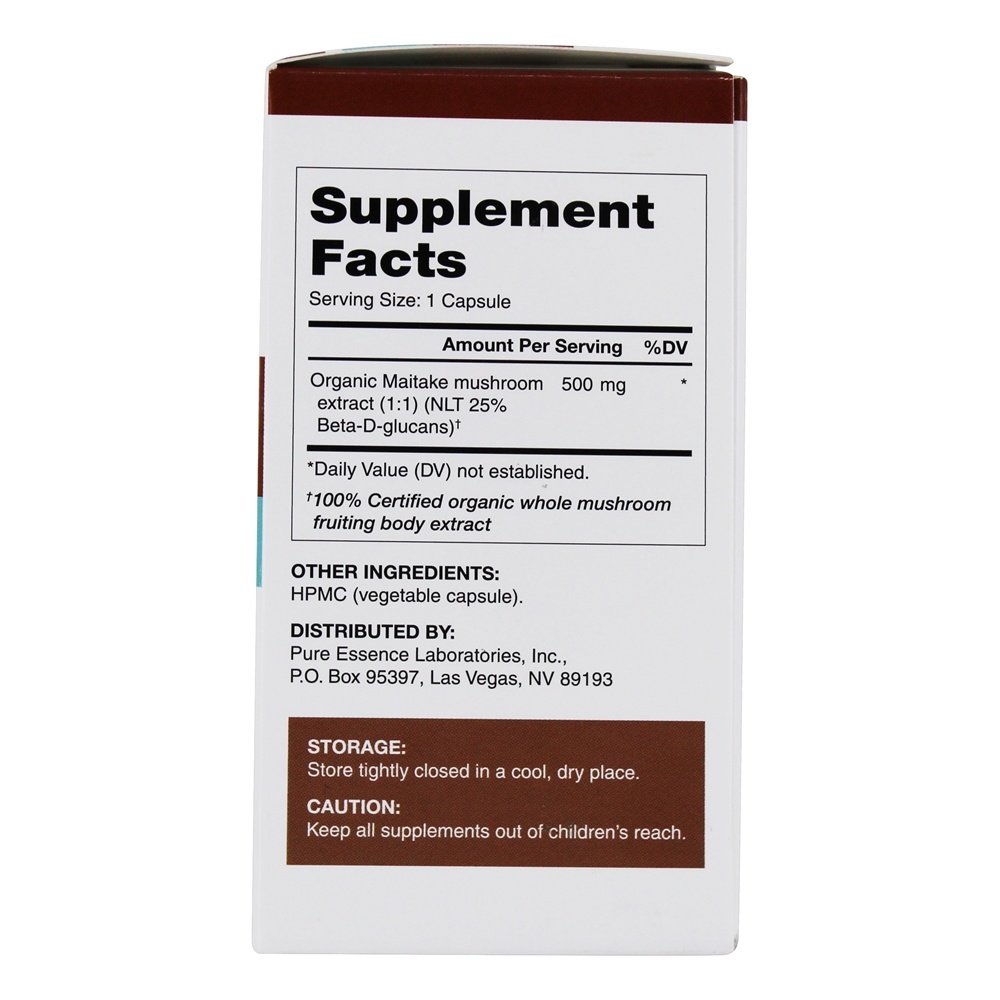 Comprar Suplemento de cogumelo MyPure Maitake 500 mg. - 30 Cápsula (s) vegetal (s) Pure Essence Labs - Imagem 3