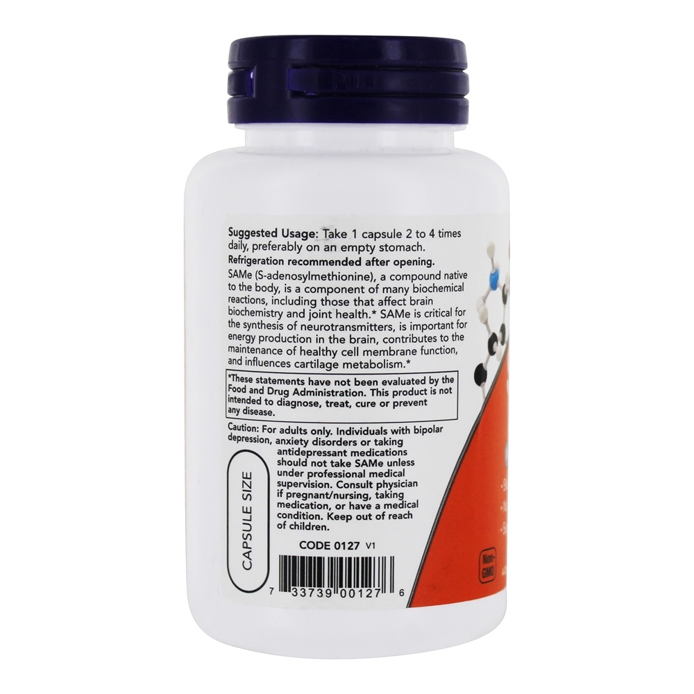 Comprar SAMe Sistema Nervoso Suporte 200 mg. - 60 Cápsula (s) vegetal (s) NOW Foods - Imagem 3