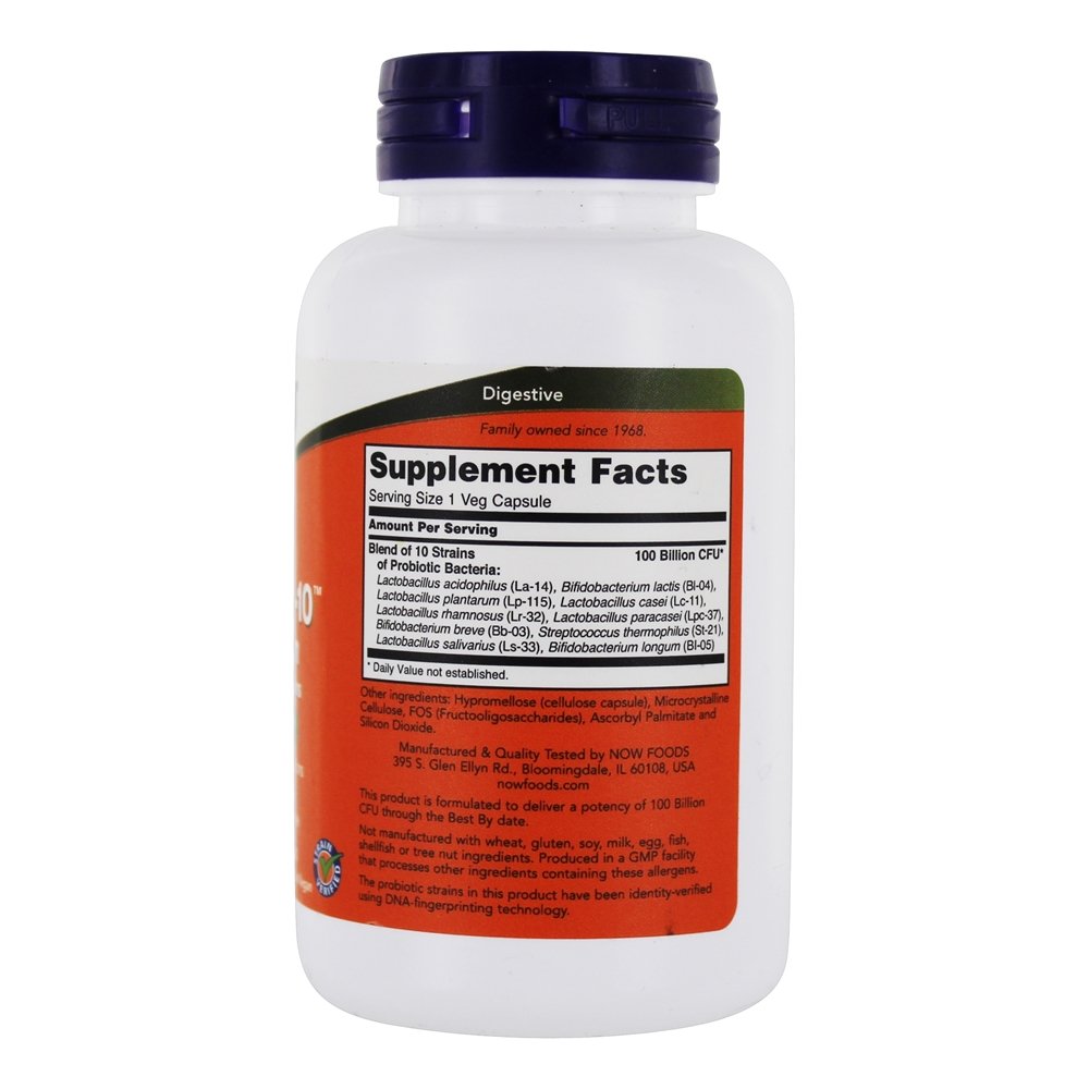 Comprar Probiótico-10 100 Bilhões de UFC - 60 Cápsula (s) vegetal (s) NOW Foods - Imagem 2