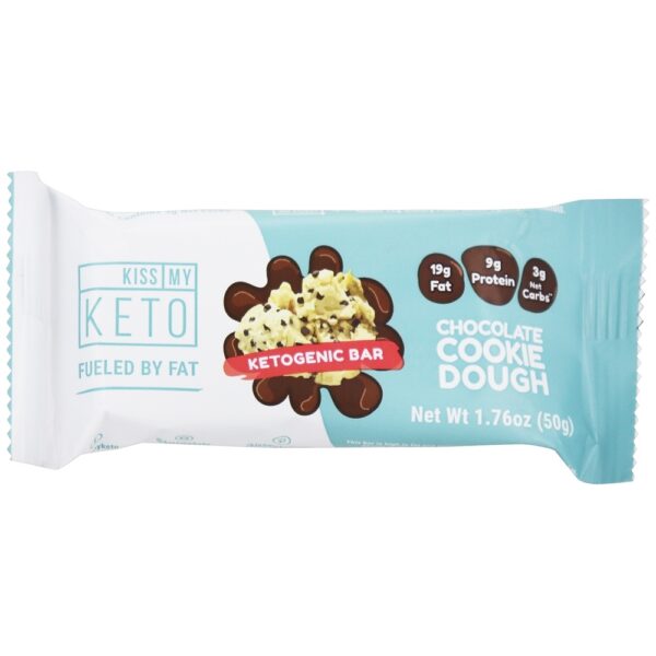 Comprar Caixa de Bar cetogênica Massa de biscoito de chocolate - 12 Barras Kiss My Keto - Imagem 4