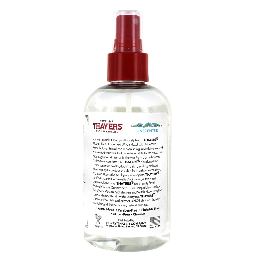 Comprar Witch Hazel sem álcool Facial Mist Toner com Aloe Vera Formula Unscented - 8 fl. oz. Thayers - Imagem 3