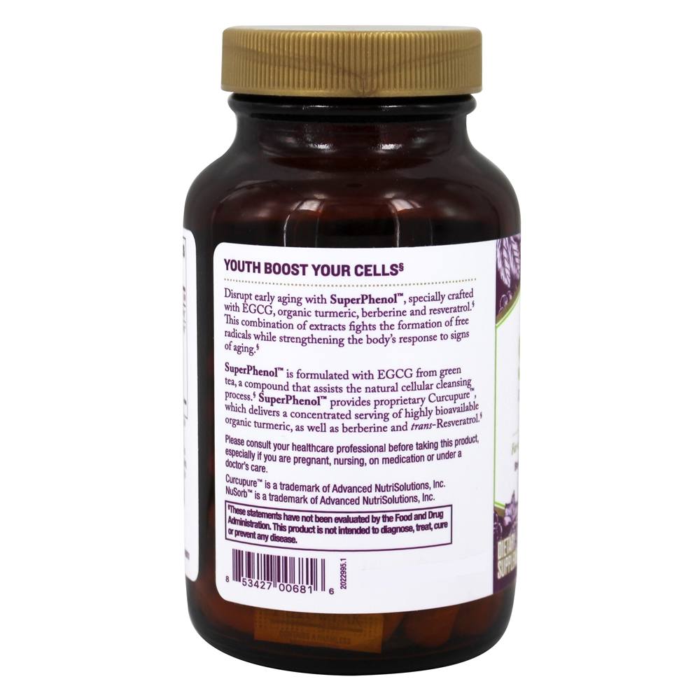 Comprar Superphenol - Cápsulas vegetarianas 60 Reserveage Nutrition - Imagem 3