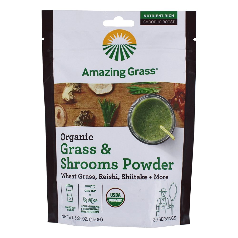 Comprar Grama Orgânica & Shrooms Powder - 5.29 oz. Amazing Grass