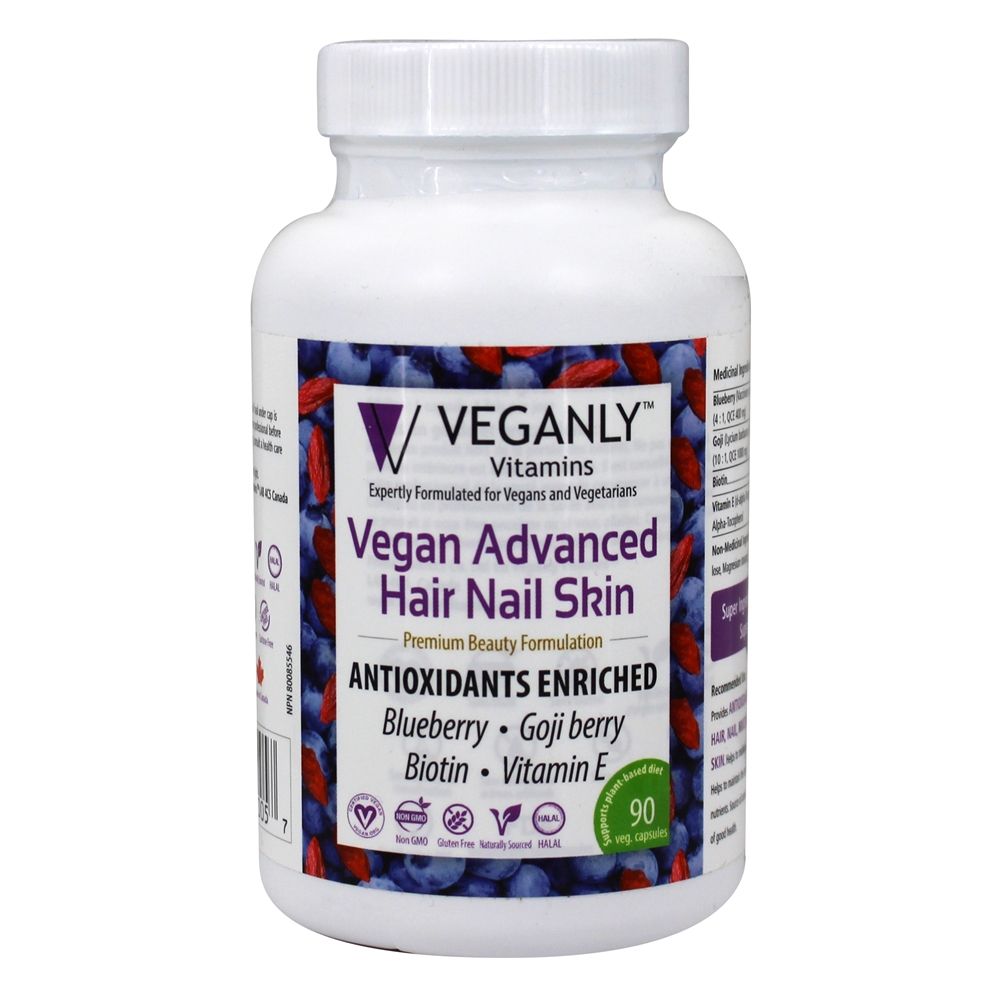 Comprar Vegan Advanced Hair Nail Skin Formulação de Beleza Premium - Cápsulas vegetarianas 90 Veganly