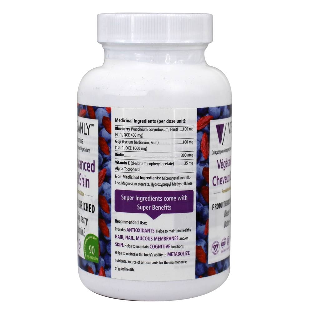 Comprar Vegan Advanced Hair Nail Skin Formulação de Beleza Premium - Cápsulas vegetarianas 90 Veganly - Imagem 2