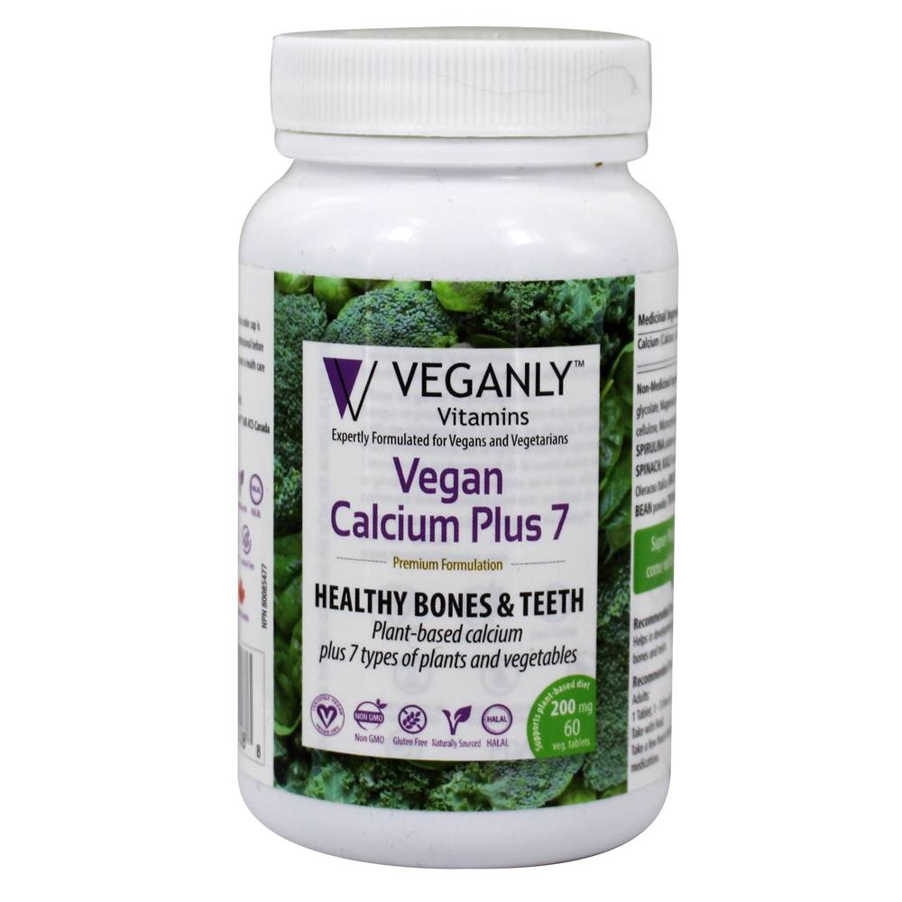 Comprar Cálcio Vegano Plus 7 Formulação Premium para Ossos e Dentes Saudáveis 200 mg. - 60 Tablets Veganly