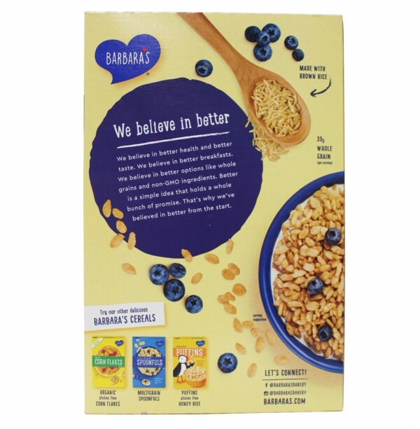 Comprar Cereal orgânico das batatas fritas do arroz marrom - 10 oz. Barbara's - Imagem 4