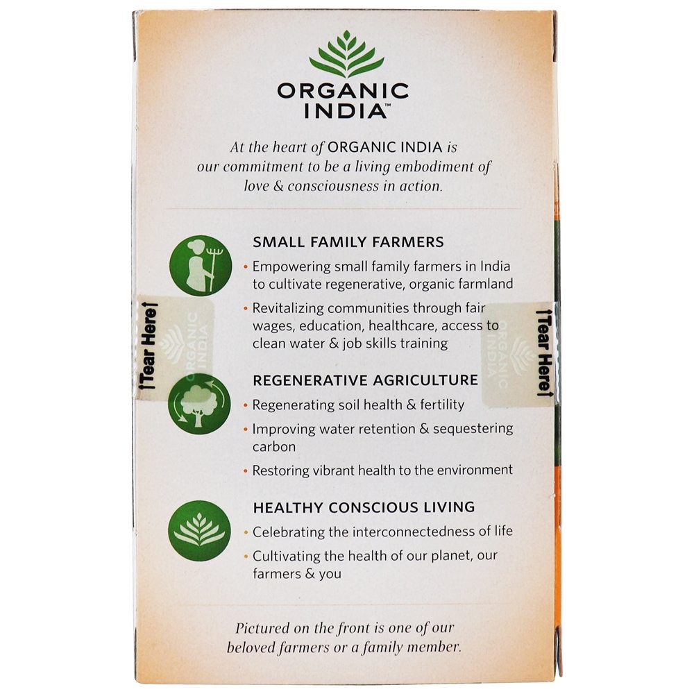 Comprar Tulsi Infusion Stress Reliefing & Equilíbrio Ashwagandha - 18 Saquinhos de Chá Organic India - Imagem 3