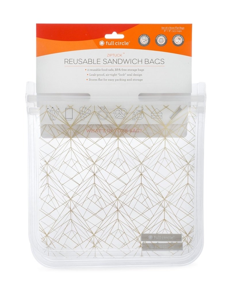 Comprar Ziptuck reutilizável Lunch Bag Set Gold CEO - 2 Contagem Full Circle