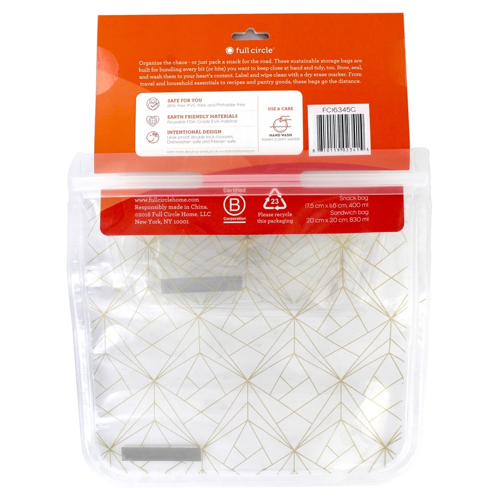 Comprar Ziptuck reutilizável Lunch Bag Set Gold CEO - 2 Contagem Full Circle - Imagem 2