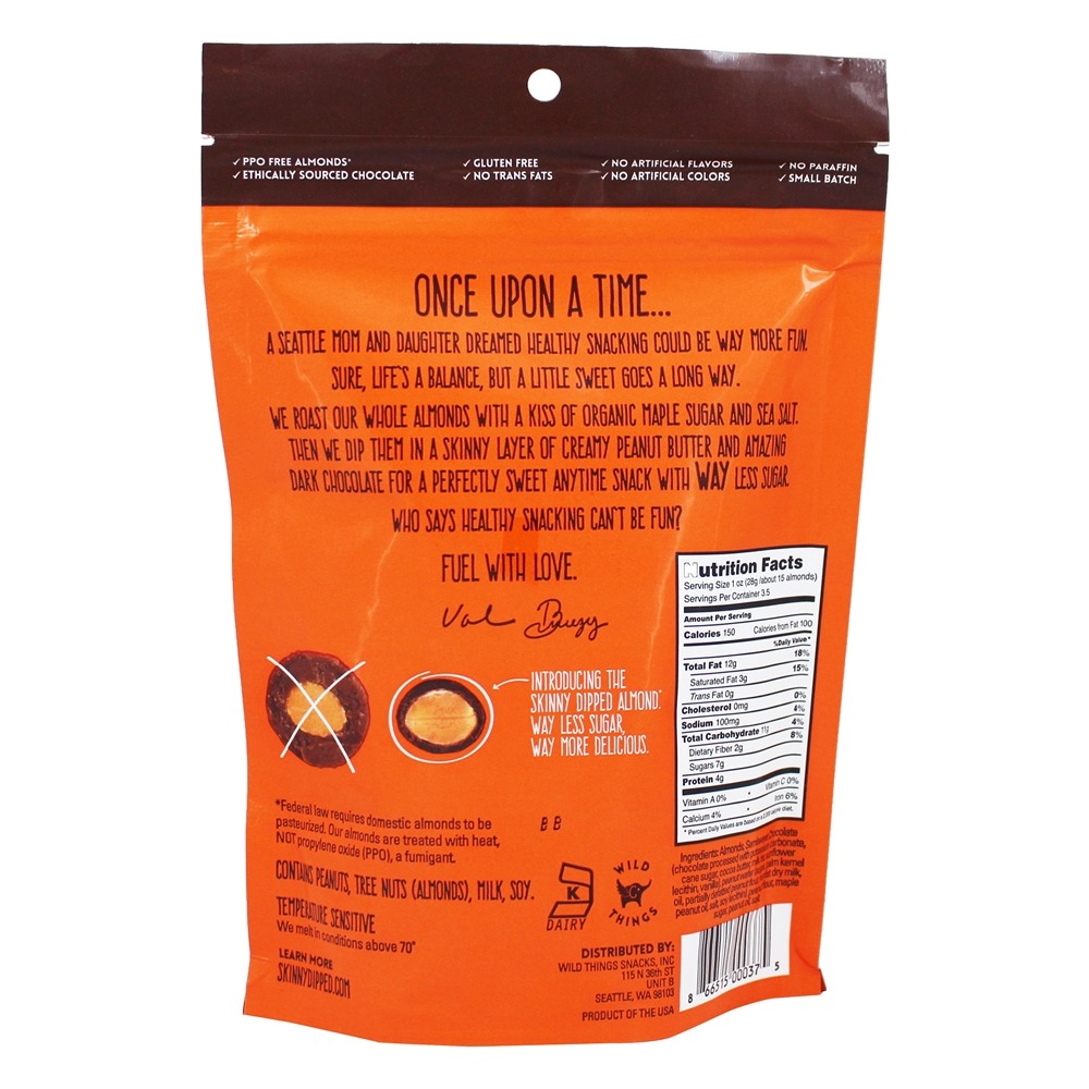 Comprar Amêndoas De Chocolate Sem Glúten Manteiga De Amendoim - 3.5 oz. Skinny Dipped - Imagem 2