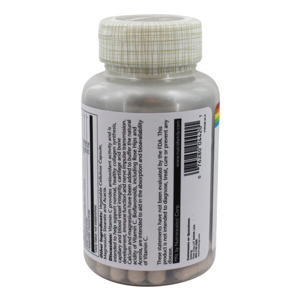 Comprar Vitamina C tamponada com concentrado de bioflavonóides 500 mg. - 100 Cápsula (s) vegetal (s) Solaray - Imagem 4