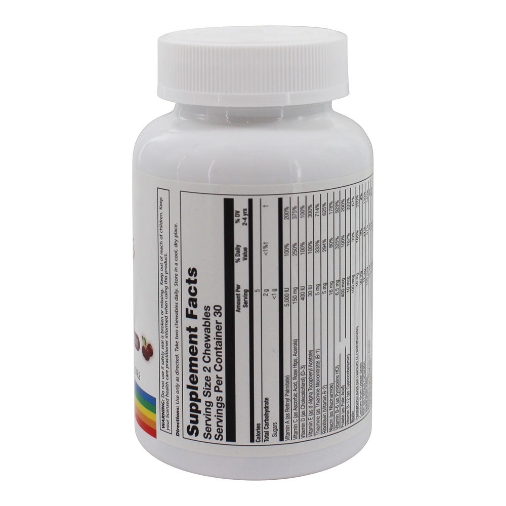 Comprar Children's Chewable Vitaminas & Minerais Sabor Cereja Preta Natural - 60 Mastigáveis Solaray - Imagem 2