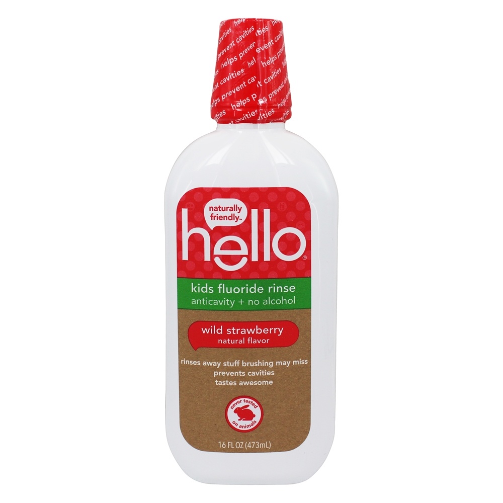 Comprar O fluoreto da anticavidade das crianças lava o morango silvestre natural do colutório - 16 fl. oz. Hello Products