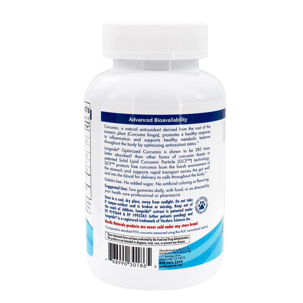 Comprar Gomas de curcumina Suporte de inflamação Mango 200 mg. - 60 Gummies Nordic Naturals - Imagem 3