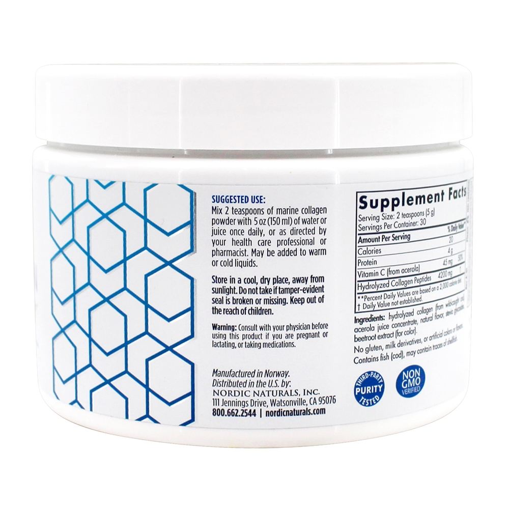 Comprar Peptides bioativos do colagénio marinho bebem a morango da mistura - 5.29 oz. Nordic Naturals - Imagem 3