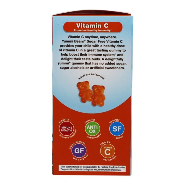 Comprar Yummi Bears Vitamina C de Vitamina C sem Açúcar Laranja 60 mg . - 60 Gummies Hero Nutritionals Products - Imagem 4
