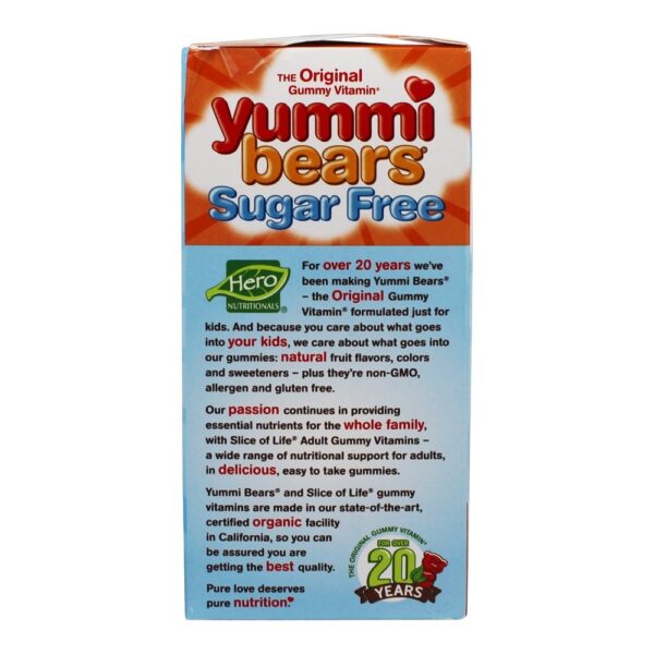 Comprar Yummi Bears Vitamina C de Vitamina C sem Açúcar Laranja 60 mg . - 60 Gummies Hero Nutritionals Products - Imagem 5