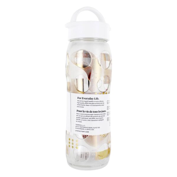 Comprar Garrafa de vidro de hidratação com tampa clássica e manga de silicone moderna - 22 oz. Lifefactory - Imagem 4