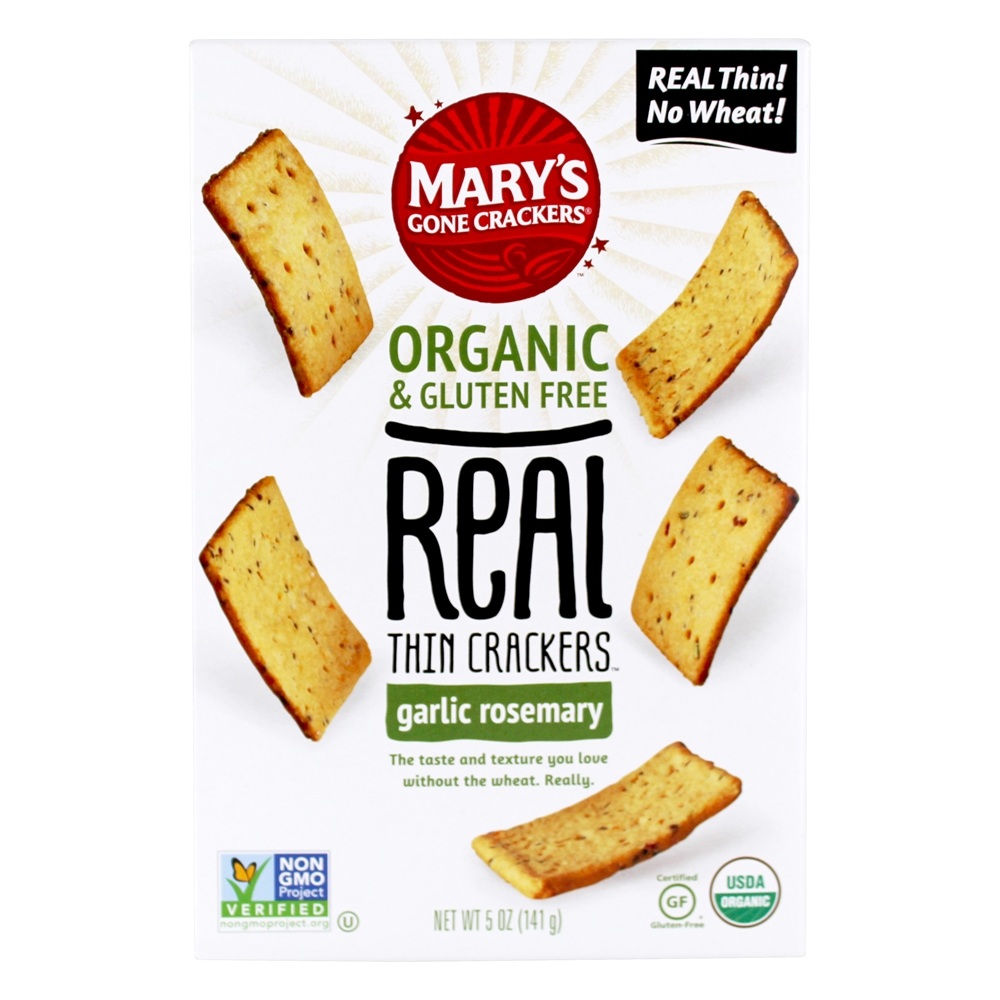 Comprar Biscoitos finos reais orgânicos alho alecrim - 5 oz. Mary's Gone Crackers