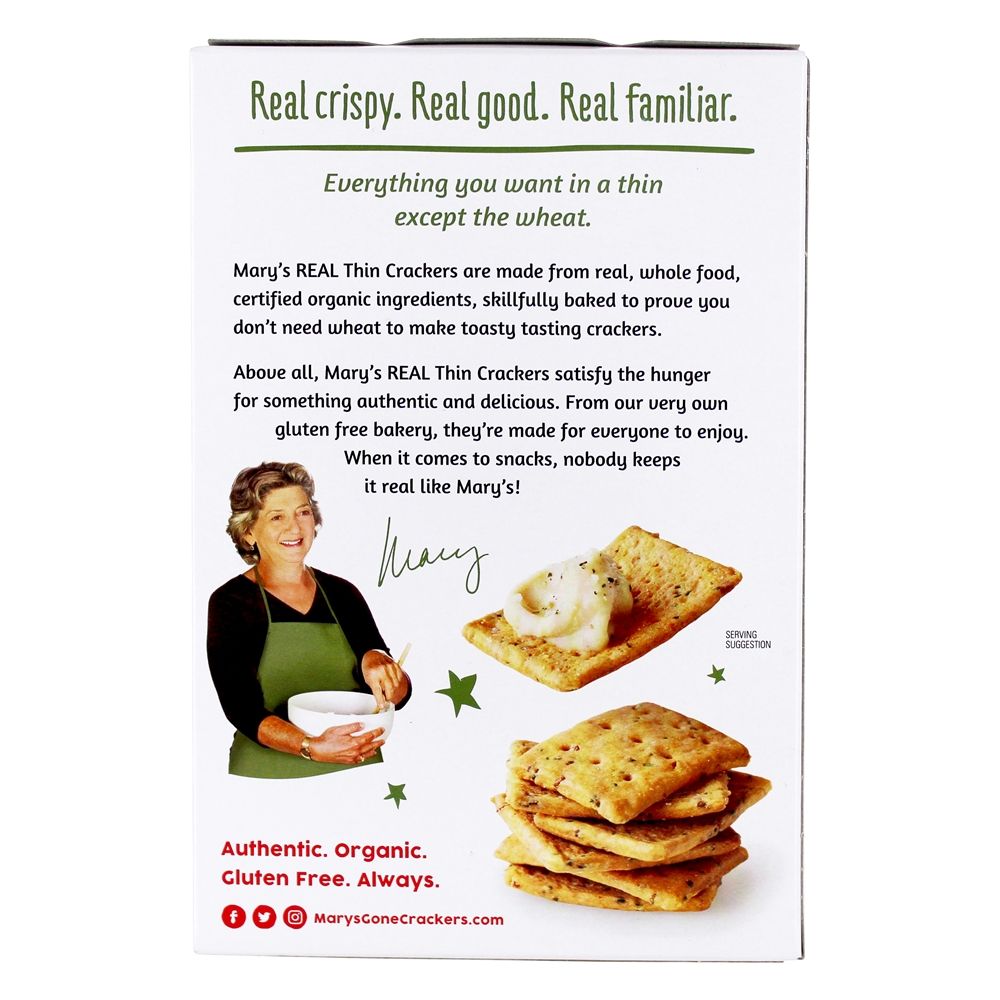 Comprar Biscoitos finos reais orgânicos alho alecrim - 5 oz. Mary's Gone Crackers - Imagem 3