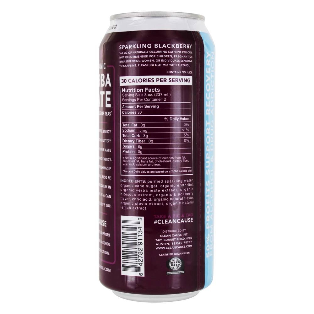 Comprar Yerba Mate Espumante Blackberry - 16 fl. oz. Clean Cause - Imagem 2