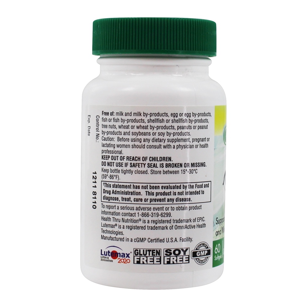 Comprar Luteína com Zeaxantina 20 mg . - 60 Softgels Health Thru Nutrition - Imagem 3