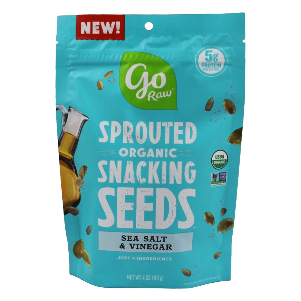 Comprar Sementes de Snacking Orgânicas Brotadas Sal Marinho e Vinagre - 4 oz. Go Raw