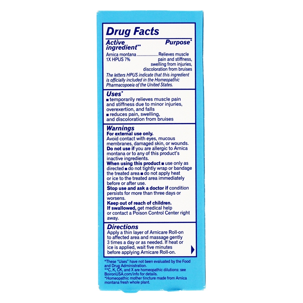 Comprar Arnicare Roll-On medicamento homeopático para alívio da dor - 1.5 oz. Boiron - Imagem 3