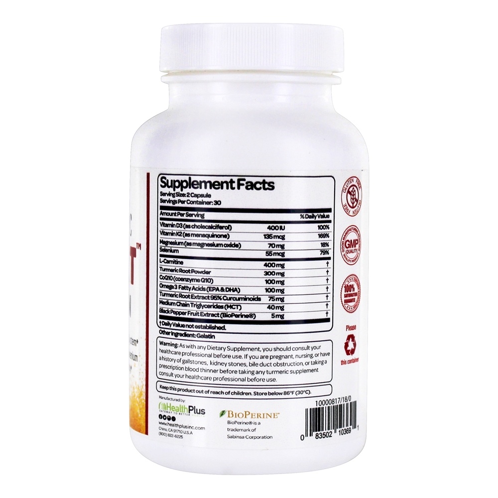 Comprar Curcumina Cúrcuma Coração 587 mg . - Cápsulas 60 Health Plus - Imagem 2