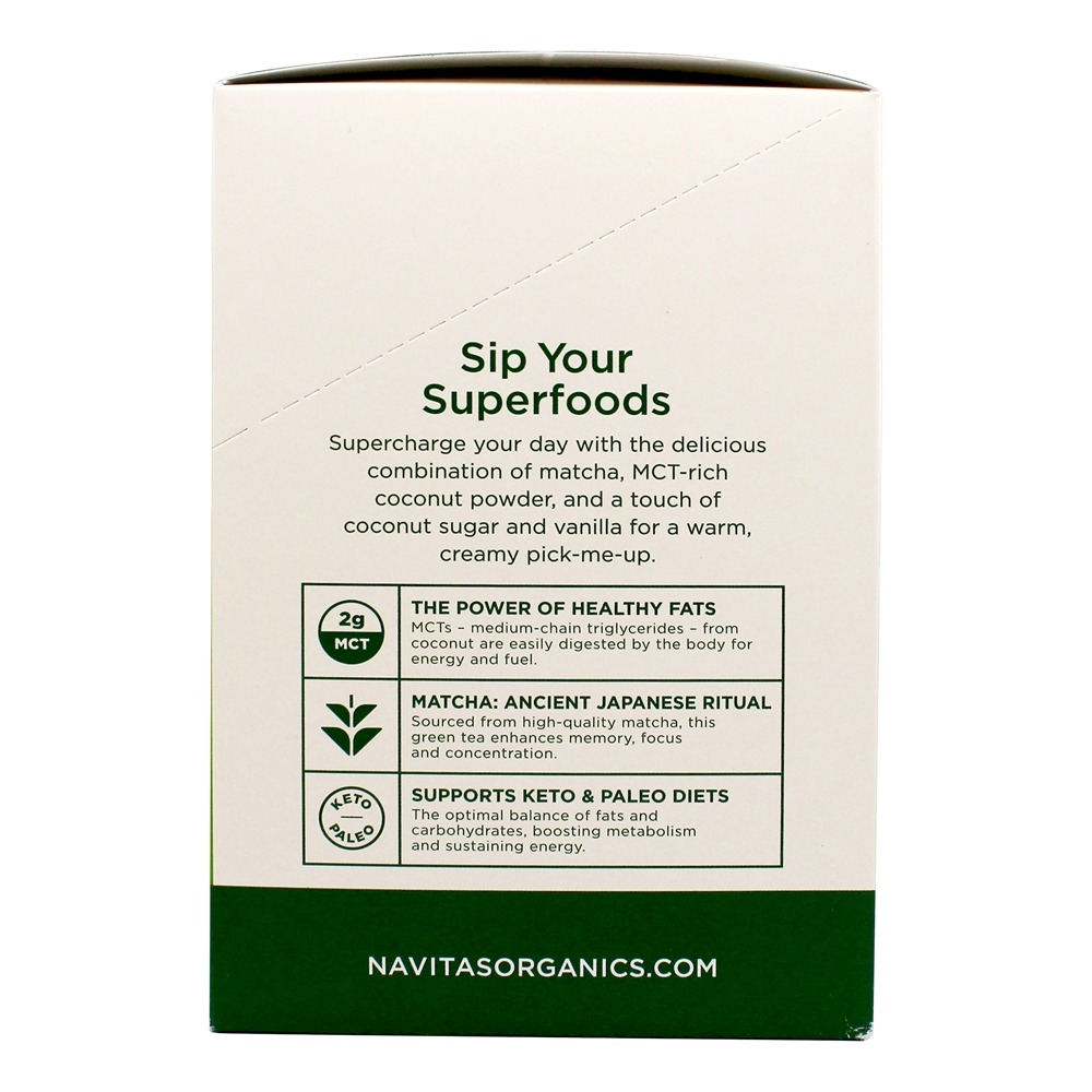 Comprar Latte Orgânico Superfood Bebida Mix Matcha - Pacote 10 Navitas Organics - Imagem 3