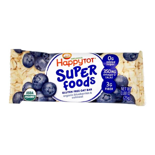 Comprar Happy Tot Organic Super Foods Bar de Aveia Sem Glúten Mirtilos e Farinha de Aveia - 5 Barras Happy Family - Imagem 5