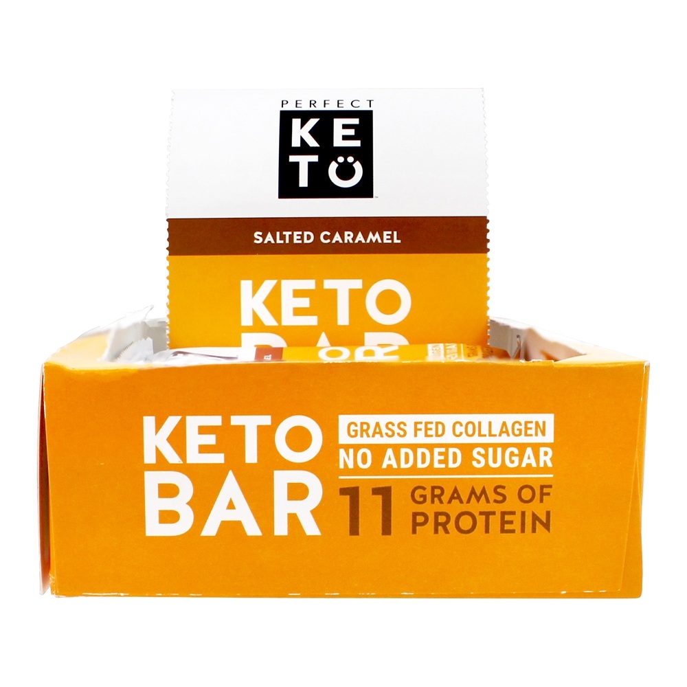Comprar Keto Bars Box Caramelo Salgado - 12 Barras Perfect Keto
