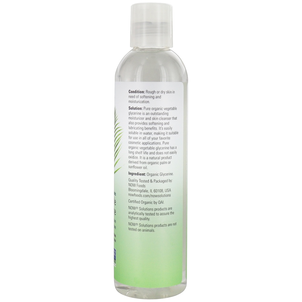 Comprar NOW Solutions Glicerina Vegetal Orgânica 100 % Pure Cuidados com a pele versáteis - 8 fl. oz. NOW Foods - Imagem 2