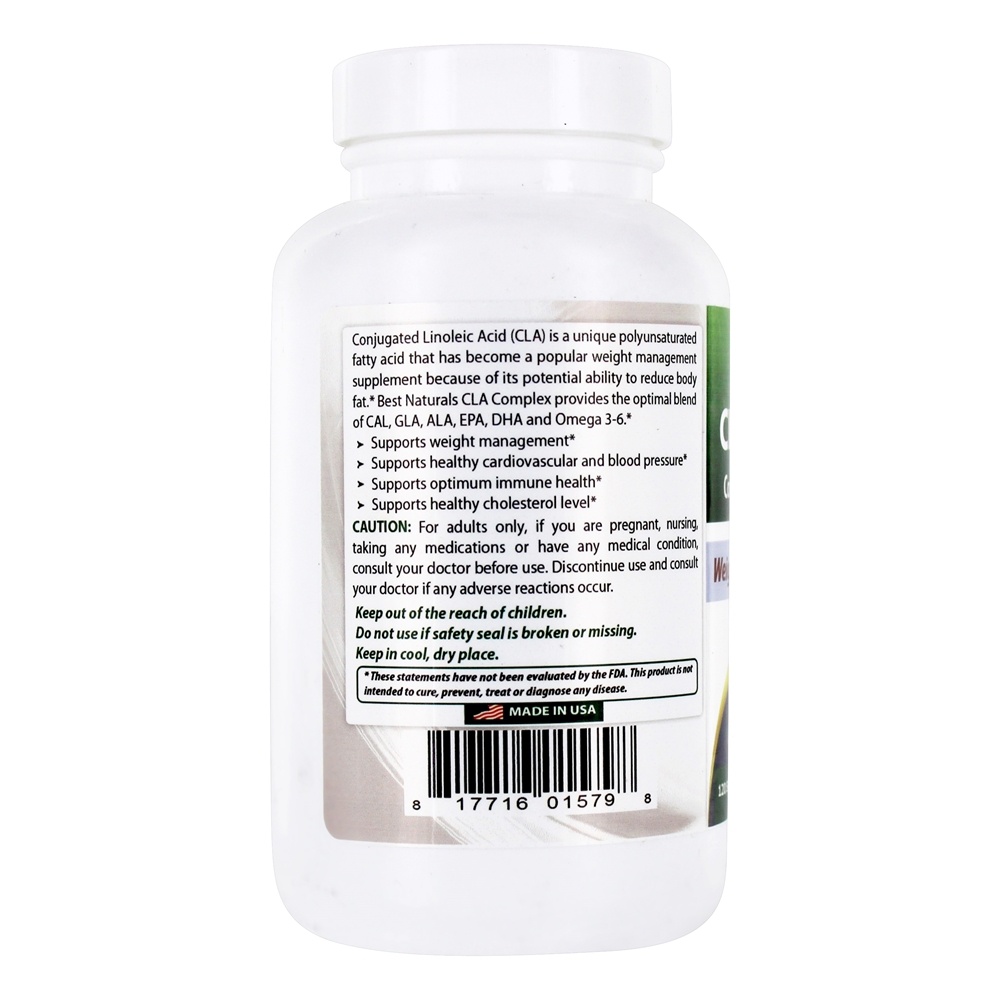Comprar Fórmula de controle de peso de ácido linoléico conjugado complexo CLA - 120 Softgels Best Naturals - Imagem 3