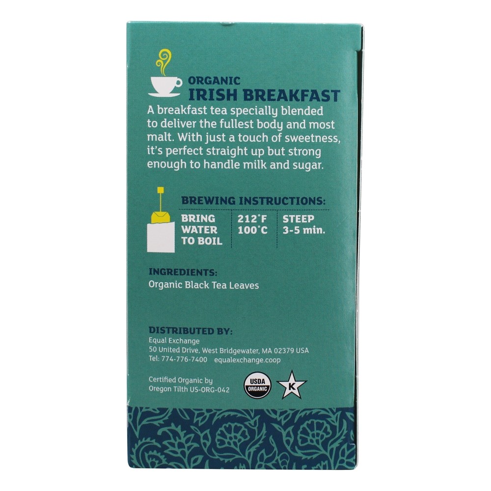 Comprar Café da manhã irlandês de chá preto orgânico - 20 Saquinhos de Chá Equal Exchange - Imagem 2