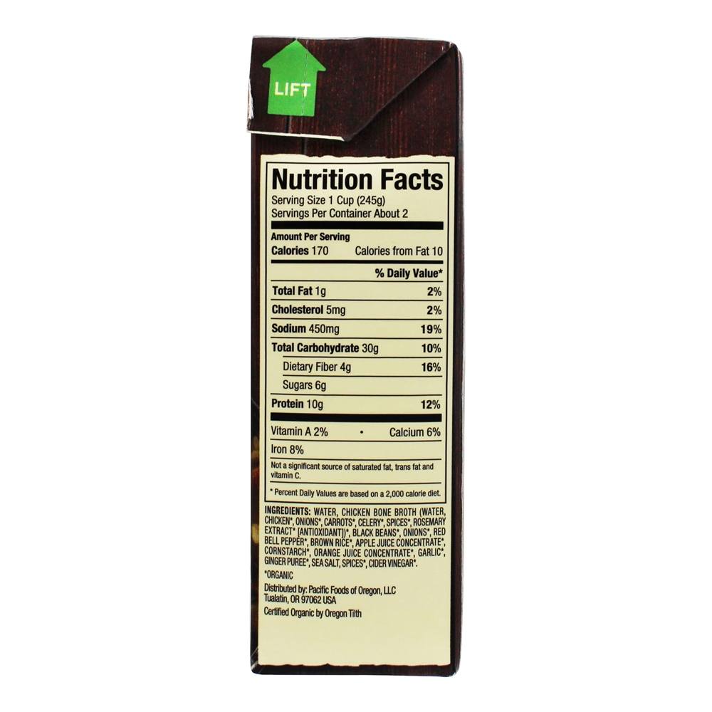 Comprar Sopa de feijão preto caribenha orgânica com caldo de osso de galinha - 17 oz. Pacific Foods - Imagem 2
